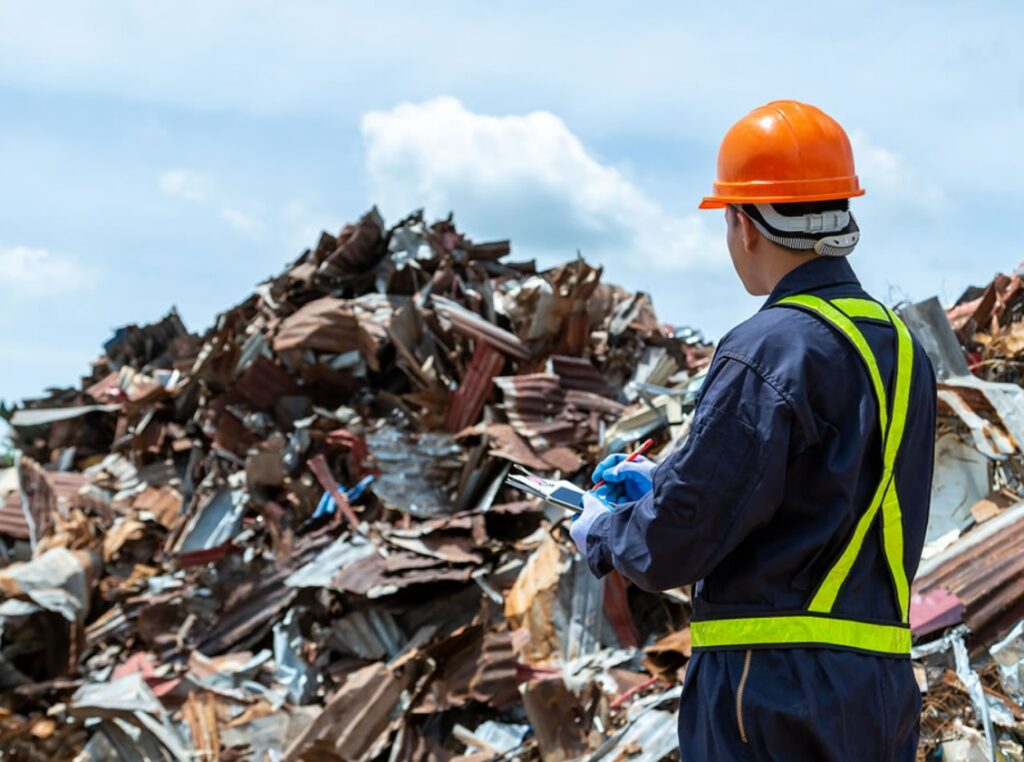 Scrap metal ready for recycling